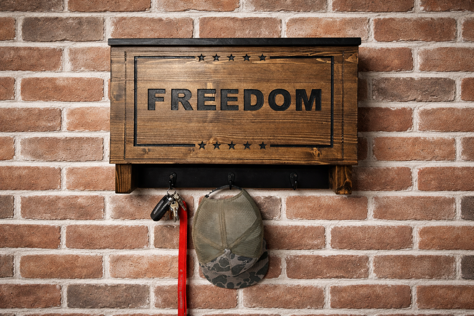 Hidden Gun Storage Shelf – Rustic Freedom Edition