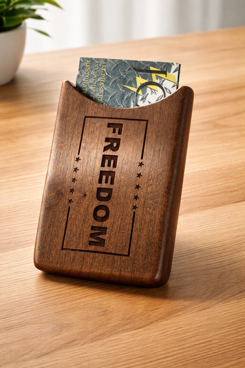 Handcrafted Wooden Business Card Holder Starting at $25 | +$5 Custom Engraving