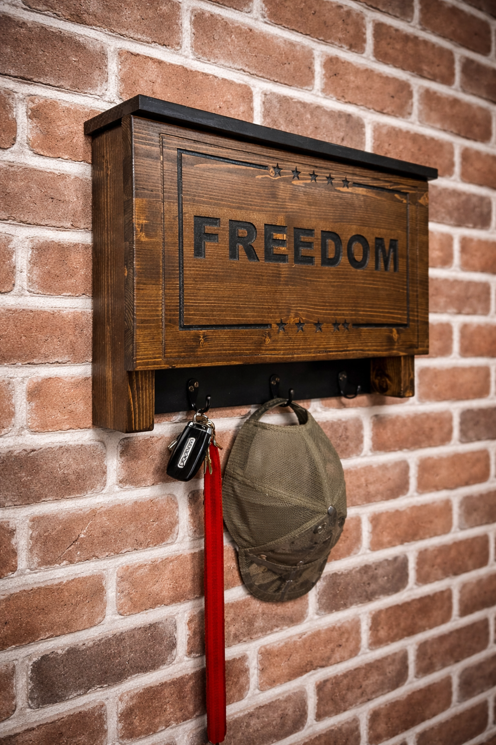 Hidden Gun Storage Shelf – Rustic Freedom Edition